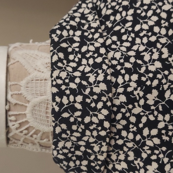 CHARTER CLUB Black and White Small Leaf Print One Buttoned Blazer - Picture 9 of 12